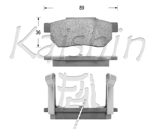 KAISHIN fékbetétkészlet, tárcsafék - FK5042 - TothCarparts