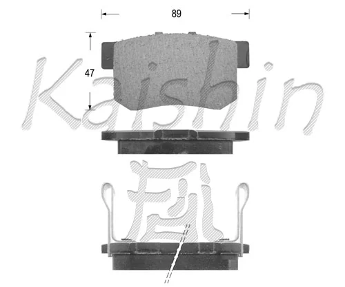 KAISHIN fékbetétkészlet, tárcsafék - FK5066 - TothCarparts
