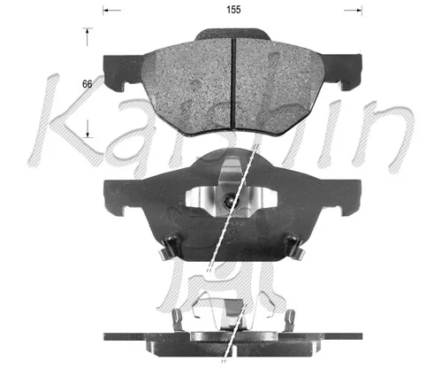 KAISHIN fékbetétkészlet, tárcsafék - FK5125 - TothCarparts