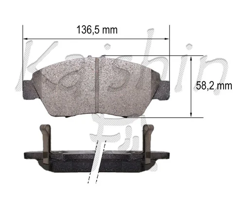 KAISHIN fékbetétkészlet, tárcsafék - FK5174 - TothCarparts