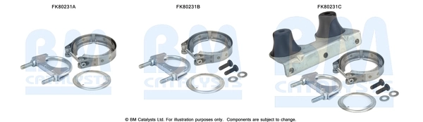 BM CATALYSTS szerelőkészlet, katalizátor - FK80231 - TothCarparts