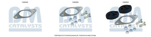 BM CATALYSTS szerelőkészlet, katalizátor - FK80292 - TothCarparts