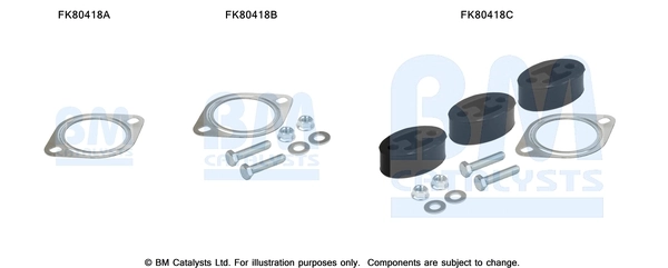 BM CATALYSTS szerelőkészlet, katalizátor - FK80418 - TothCarparts