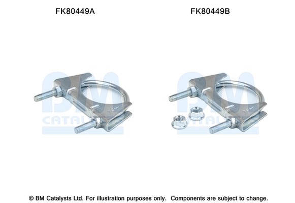 BM CATALYSTS szerelőkészlet, katalizátor - FK80449 - TothCarparts