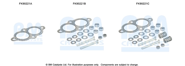 BM CATALYSTS szerelőkészlet, katalizátor - FK90221 - TothCarparts