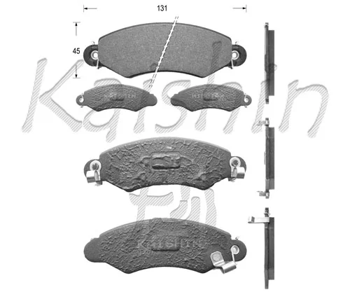 KAISHIN fékbetétkészlet, tárcsafék - FK9046 - TothCarparts