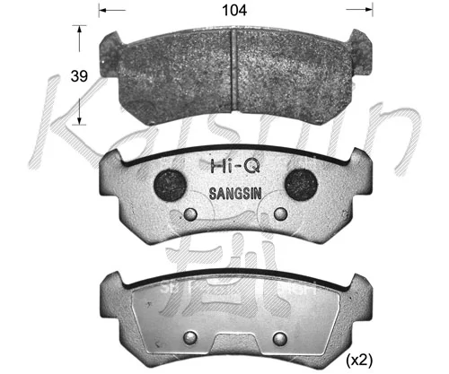 KAISHIN fékbetétkészlet, tárcsafék - FK9059 - TothCarparts