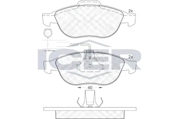ANDEL fékbetétkészlet, tárcsafék - 181212 - TothCarparts