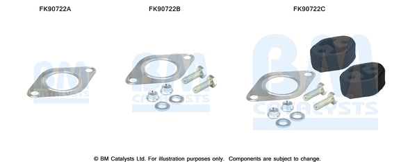 BM CATALYSTS szerelőkészlet, katalizátor - FK90722 - TothCarparts