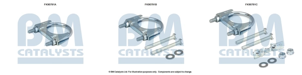 BM CATALYSTS szerelőkészlet, katalizátor - FK90791 - TothCarparts
