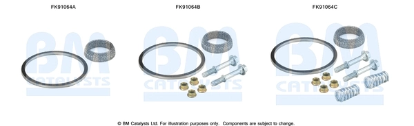 BM CATALYSTS szerelőkészlet, katalizátor - FK91064 - TothCarparts
