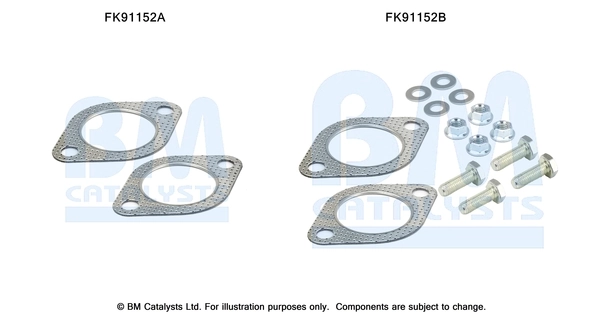 BM CATALYSTS szerelőkészlet, katalizátor - FK91152 - TothCarparts