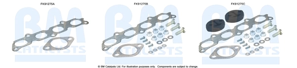 BM CATALYSTS szerelőkészlet, katalizátor - FK91275 - TothCarparts