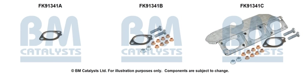 BM CATALYSTS szerelőkészlet, katalizátor - FK91341 - TothCarparts
