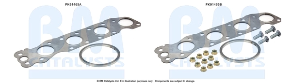 BM CATALYSTS szerelőkészlet, katalizátor - FK91465 - TothCarparts