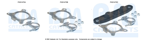 BM CATALYSTS szerelőkészlet, katalizátor - FK91475 - TothCarparts