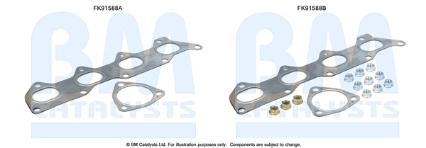 BM CATALYSTS szerelőkészlet, katalizátor - FK91588 - TothCarparts
