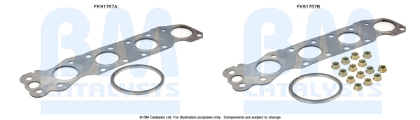 BM CATALYSTS szerelőkészlet, katalizátor - FK91767 - TothCarparts