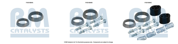 BM CATALYSTS szerelőkészlet, katalizátor - FK91884 - TothCarparts