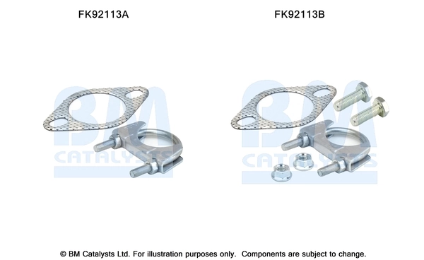 BM CATALYSTS szerelőkészlet, katalizátor - FK92113 - TothCarparts