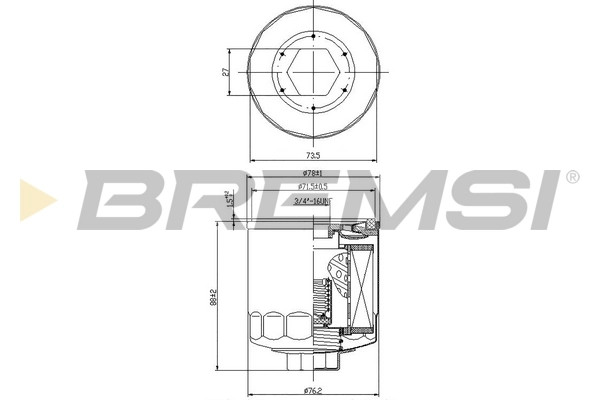 BREMSI olajszűrő - FL0023 - TothCarparts