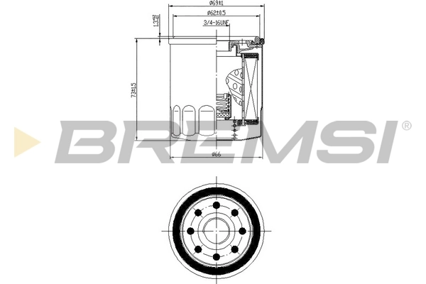 BREMSI olajszűrő - FL0026 - TothCarparts