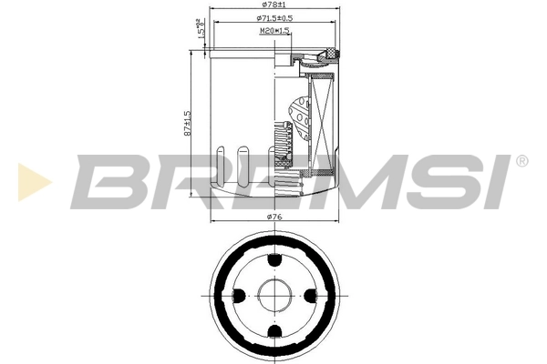 BREMSI olajszűrő - FL0030 - TothCarparts