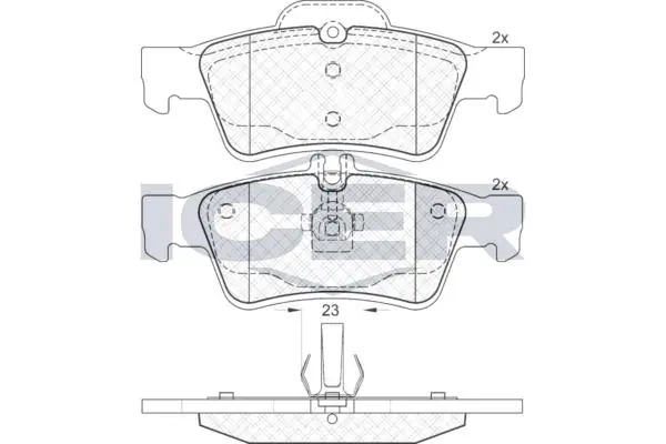 ANDEL fékbetétkészlet, tárcsafék - 181576 - TothCarparts