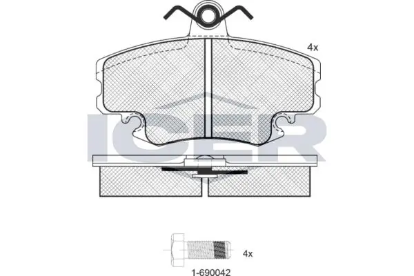 ANDEL fékbetétkészlet, tárcsafék - 180993-204 - TothCarparts