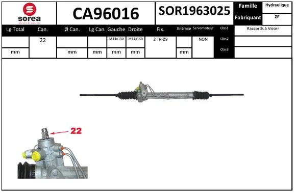 SERA kormánygép - CA96016 - TothCarparts