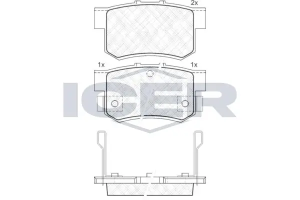 ANDEL fékbetétkészlet, tárcsafék - 180798 - TothCarparts