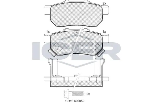 ANDEL fékbetétkészlet, tárcsafék - 181024 - TothCarparts