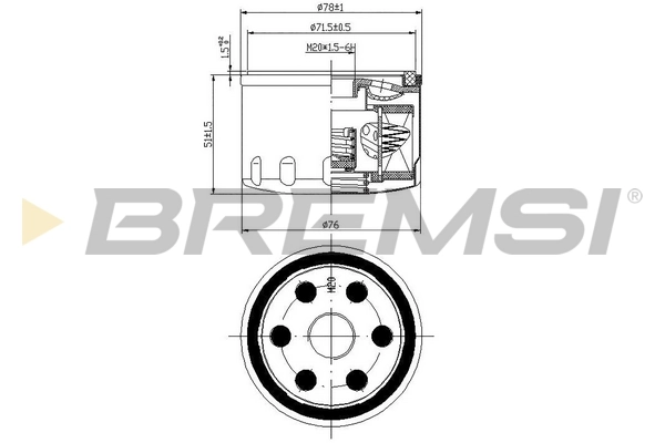 BREMSI olajszűrő - FL0140 - TothCarparts