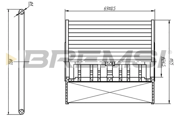 BREMSI olajszűrő - FL0250 - TothCarparts