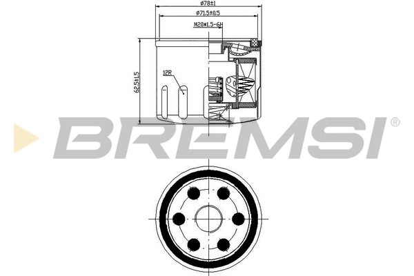 BREMSI olajszűrő - FL0277 - TothCarparts