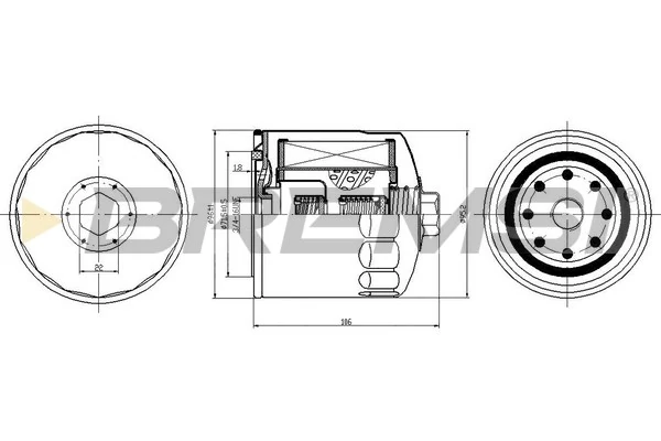 BREMSI olajszűrő - FL0709 - TothCarparts