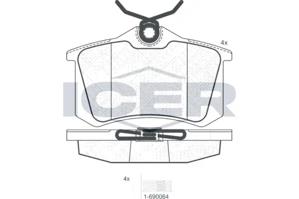 ANDEL fékbetétkészlet, tárcsafék - 180697-703 - TothCarparts