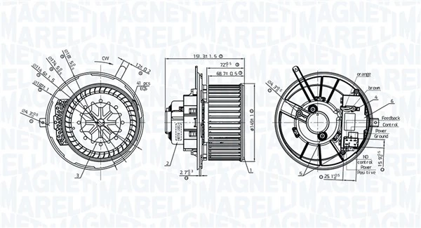 MAGNETI MARELLI Utastér-ventilátor - 069412776010 - TothCarparts