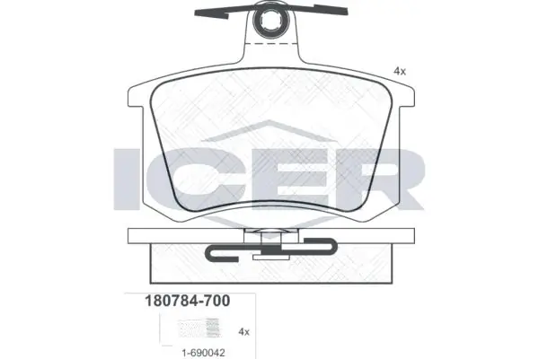 ANDEL fékbetétkészlet, tárcsafék - 180784-700 - TothCarparts