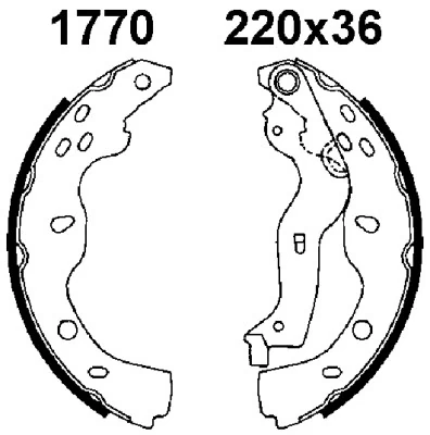 ANDEL fékpofakészlet - A1770 - TothCarparts