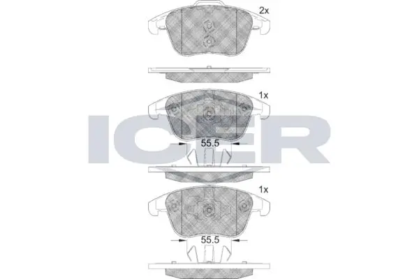 ANDEL fékbetétkészlet, tárcsafék - 182231-203 - TothCarparts