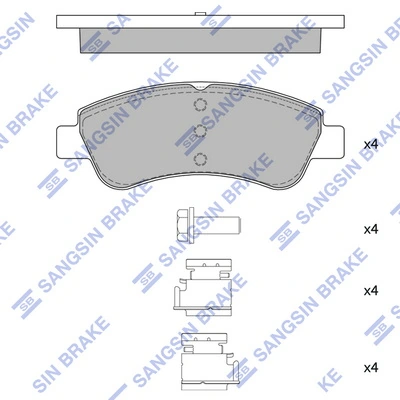 Hi-Q fékbetétkészlet, tárcsafék - SP1241(SD) - TothCarparts
