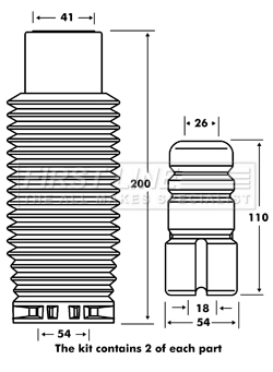 FIRST LINE porvédő készlet, lengéscsillapító - FPK7066 - TothCarparts