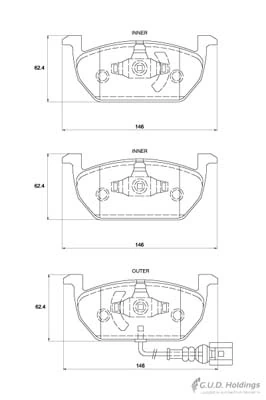 Safeline fékbetétkészlet, tárcsafék - D4195 - TothCarparts
