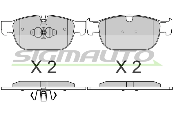 SIGMAUTO fékbetétkészlet, tárcsafék - SPB756CE - TothCarparts