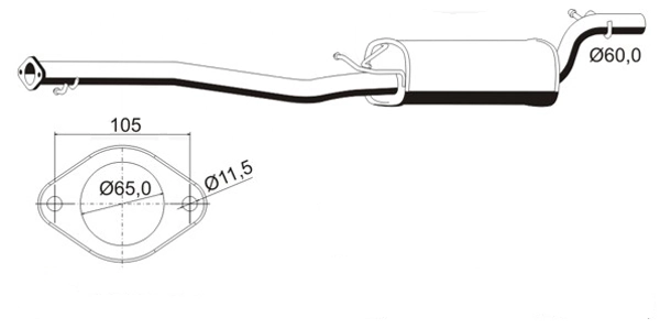 VEGAZ GmbH középső hangtompító - FS-502ERNS - TothCarparts