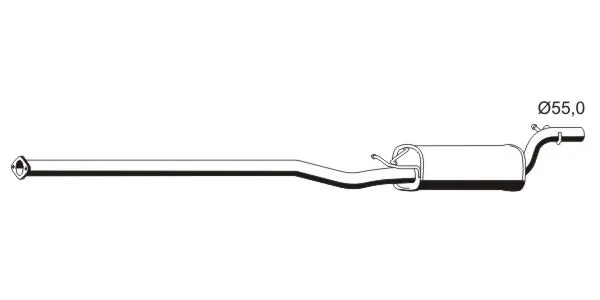 VEGAZ GmbH középső hangtompító - FS-573ERNS - TothCarparts