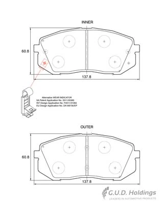Safeline fékbetétkészlet, tárcsafék - D3791 - TothCarparts