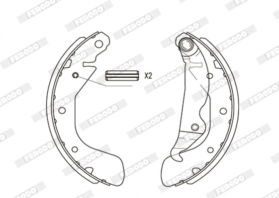 FERODO fékpofakészlet - FSB334 - TothCarparts