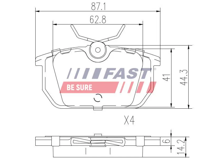 FAST fékbetétkészlet, tárcsafék - FT29035 - TothCarparts